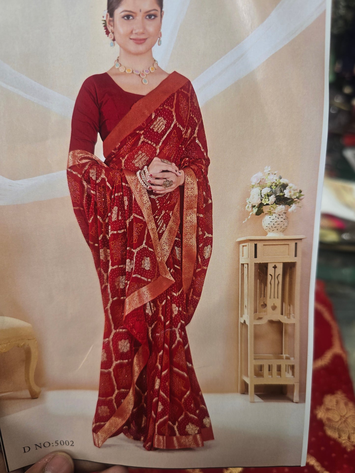 Beautiful designer bandhani saree
