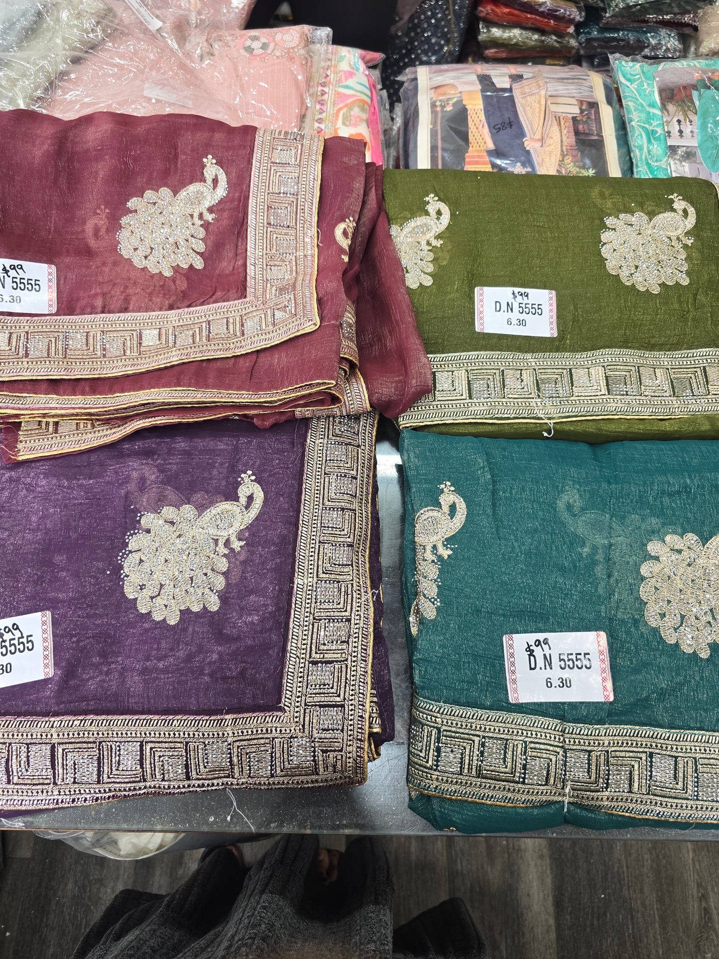 Beautiful designer hand embroidery jimmy choo saree