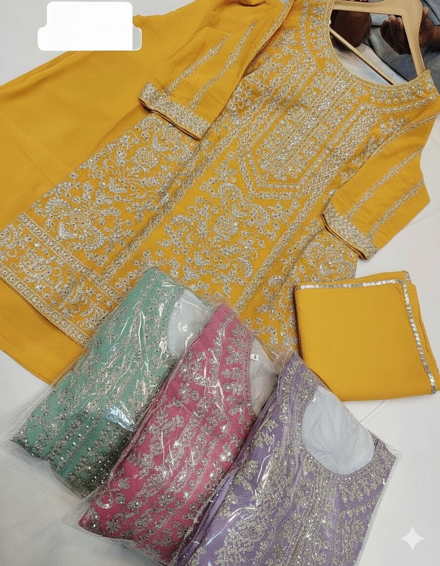 Beautiful designer plazo suit