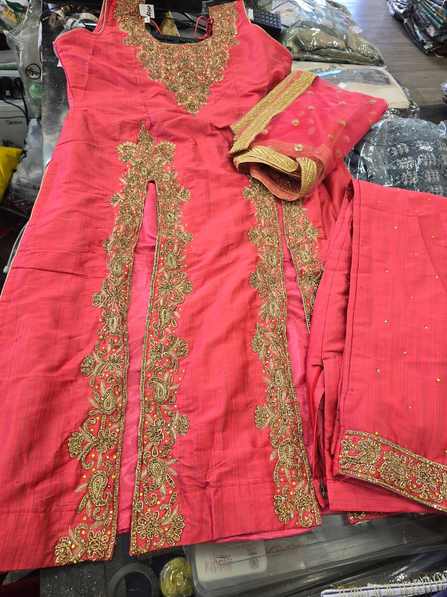 Beautiful designer straight Pakistani style suit