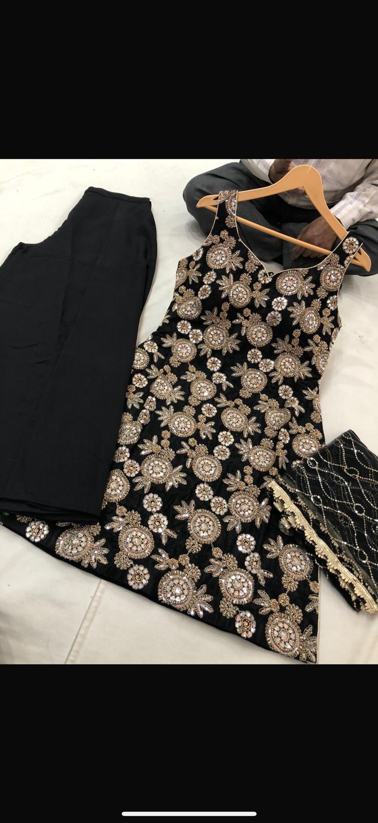 Beautiful designer plazo suit