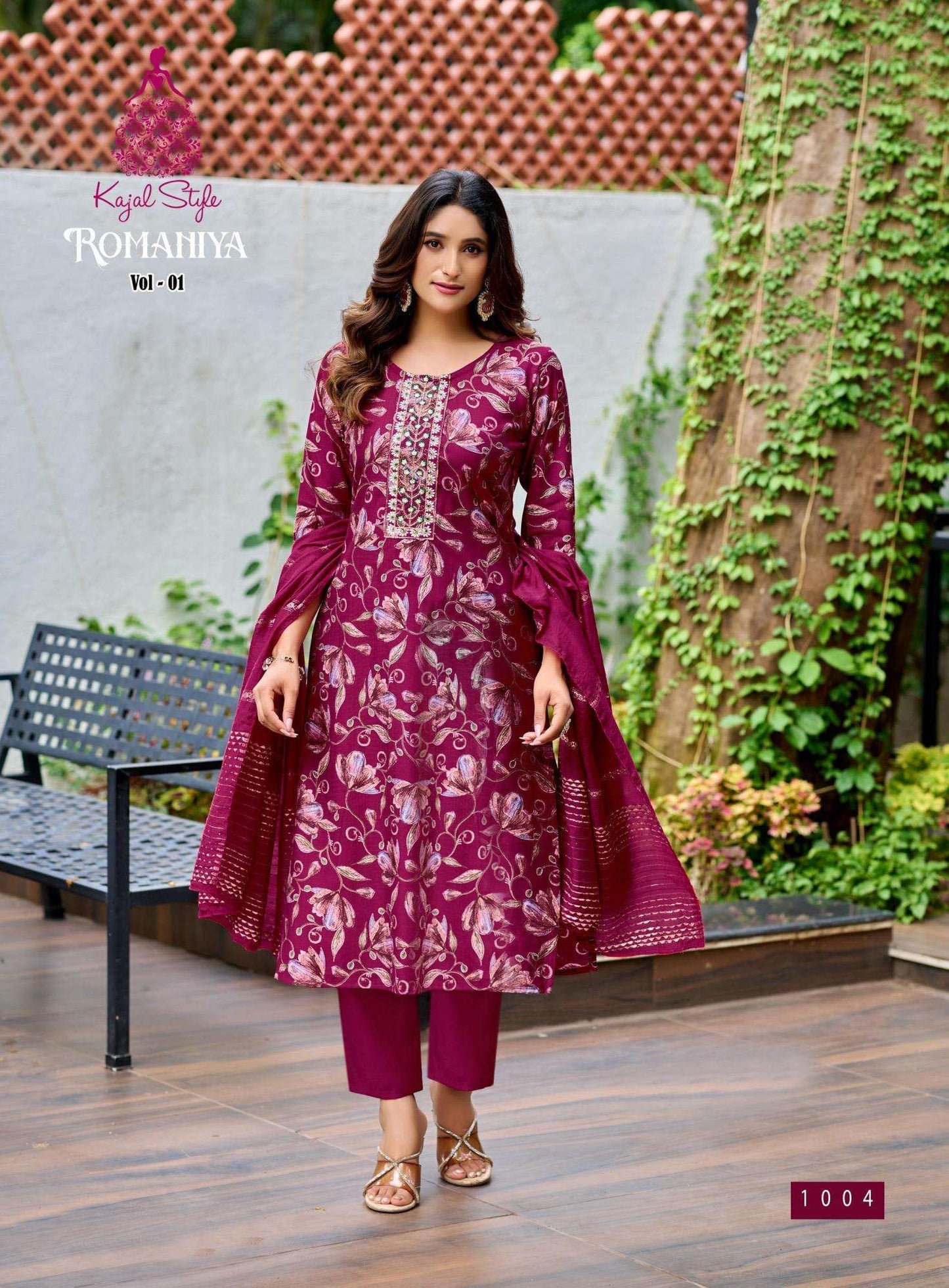 Beautiful designer Kurti with pants with duppatta