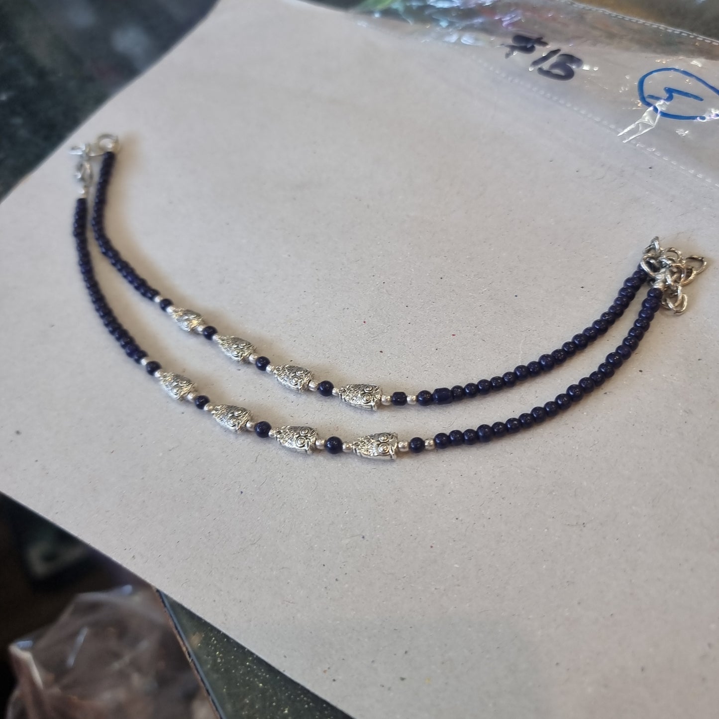 Beautiful designer oxidised anklets