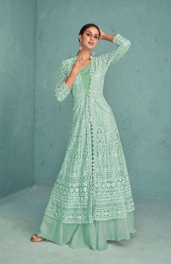 Beautiful designer readymade lengha with shrug