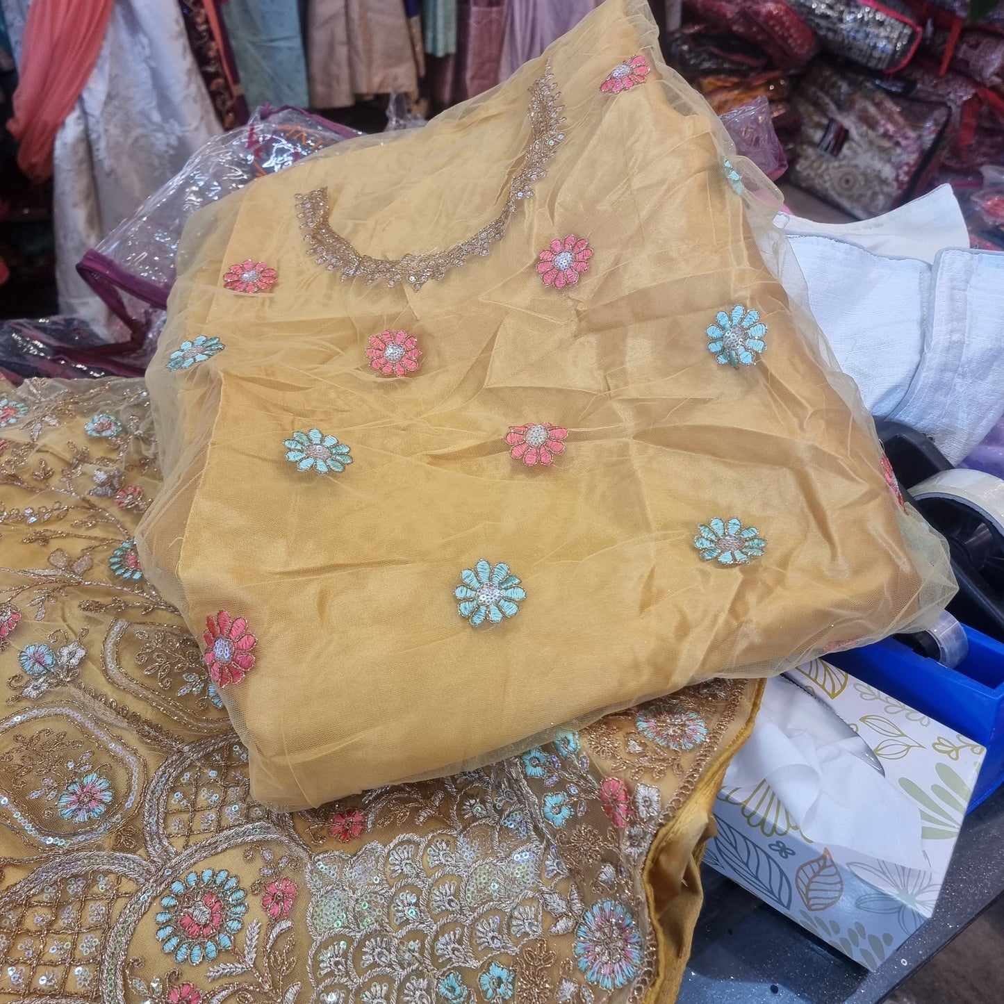 Beautiful designer unstitched lengha