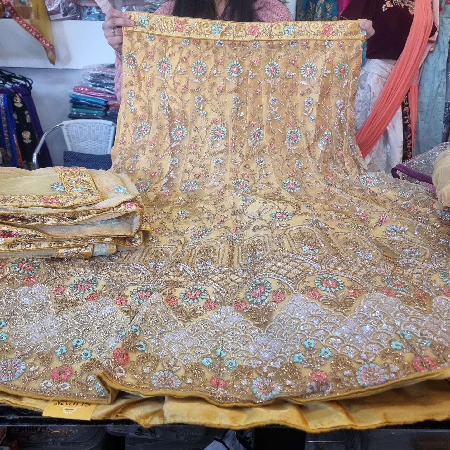 Beautiful designer unstitched lengha