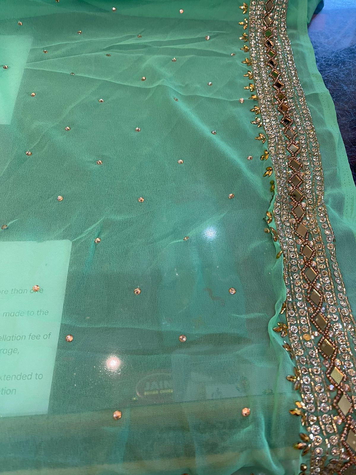 Beautiful designer gorgette saree