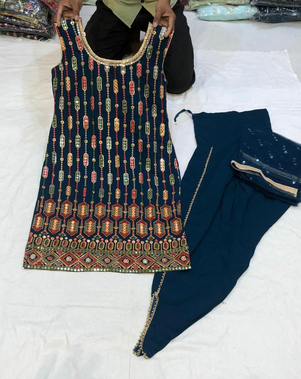 Beautiful designer dhoti salwar suit