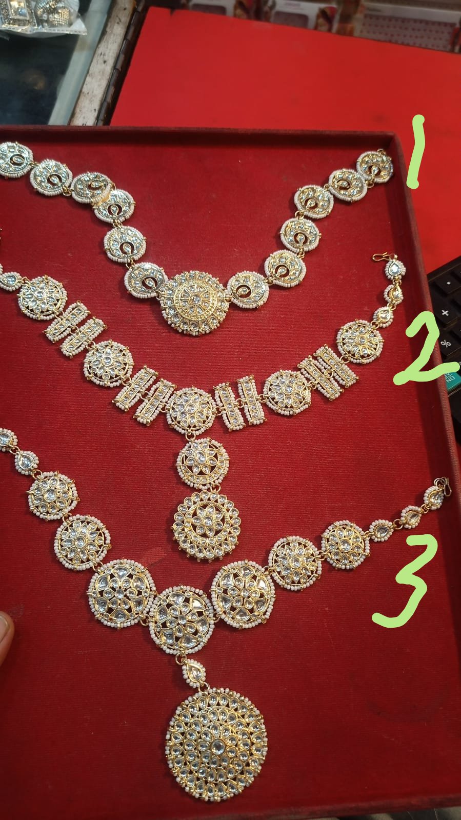 Beautiful designer sheeh patti kundan