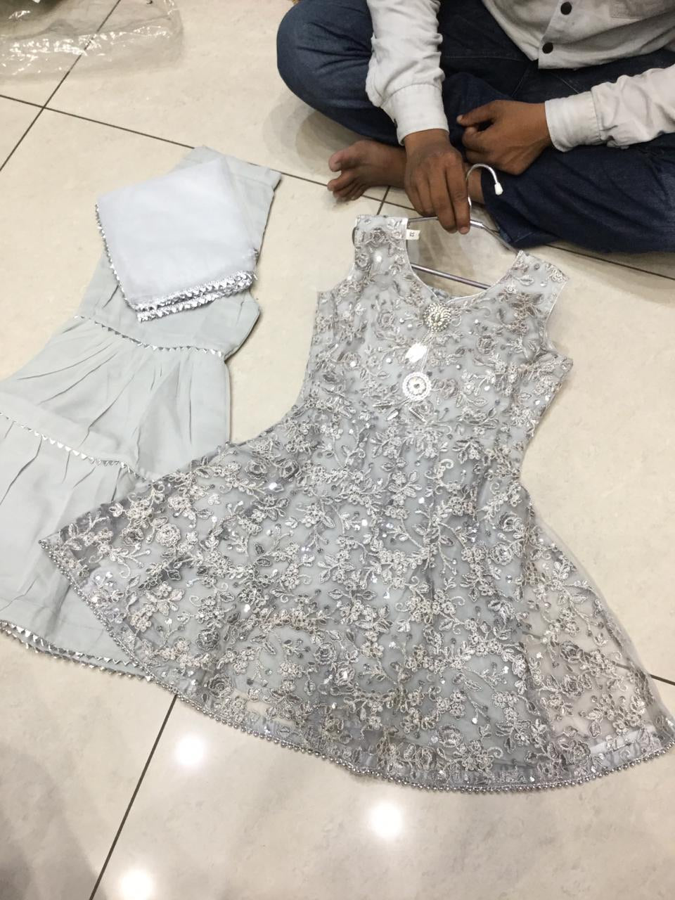 Beautiful designer Sharara suit for kids