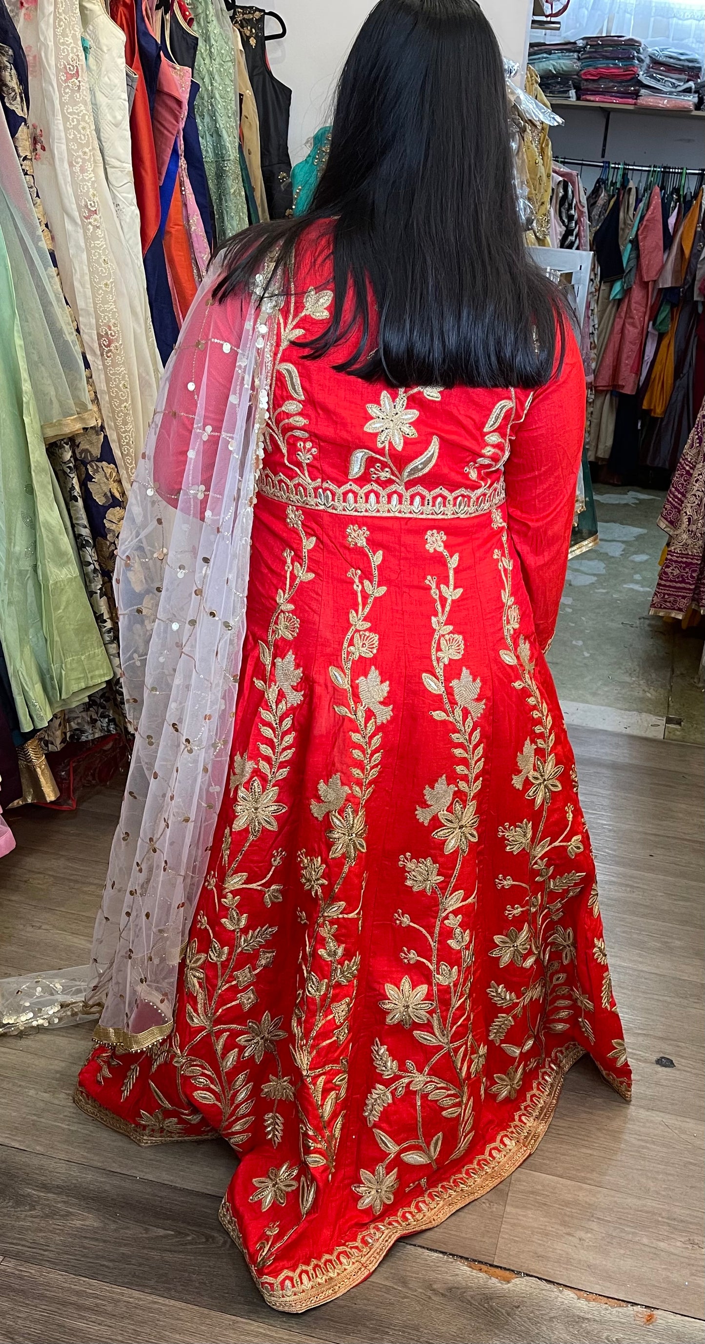 Beautiful designer long top lengha