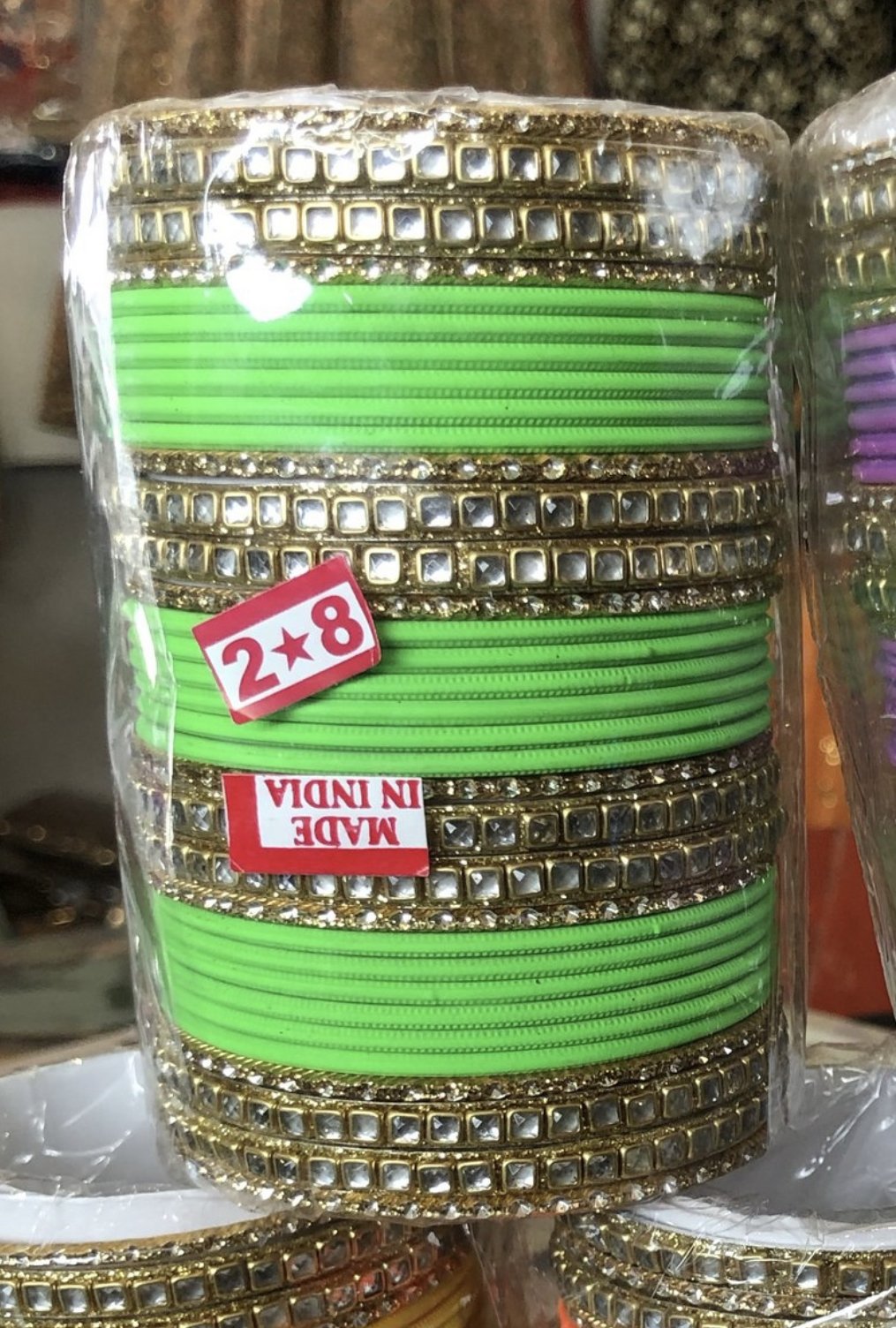 Beautiful designer kundan and metal bangles