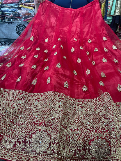 Beautiful designer Pakistani style lengha suit