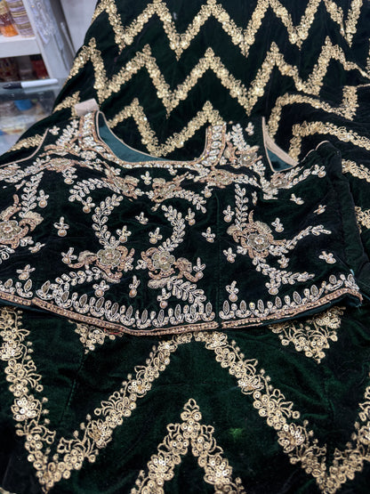 Beautiful designer heavily embroidery lengha choli suit