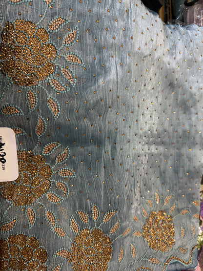 Beautiful designer fully embroidery saree