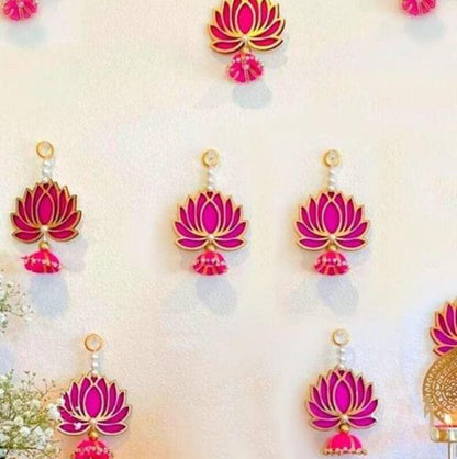 Beautiful designer set of 6 pieces lotus hangings