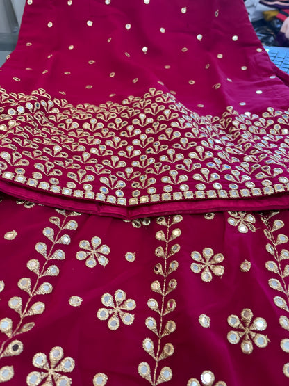 Beautiful designer long top lengha choli