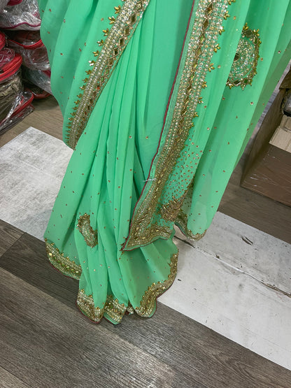 Beautiful designer gorgette saree