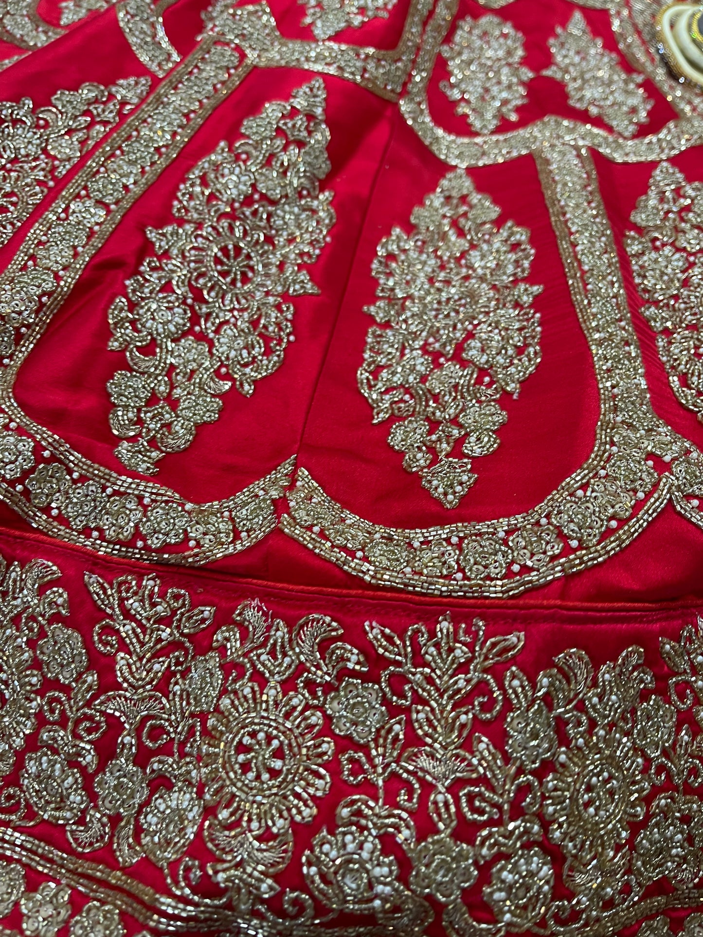 Beautiful designer hand embroidery bridal wear