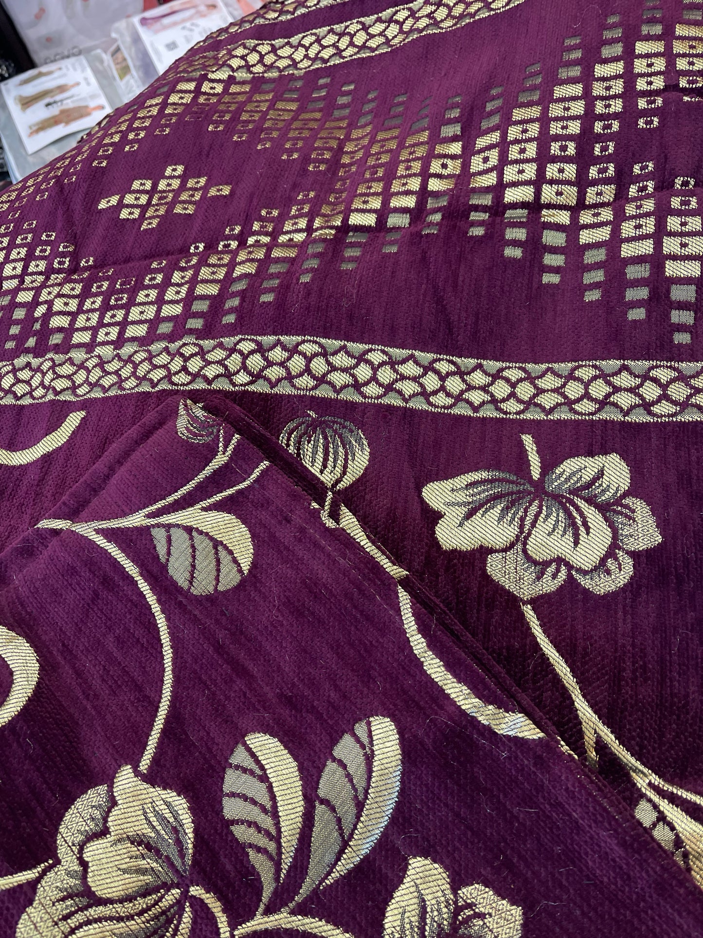 Beautiful designer velvet bedspread