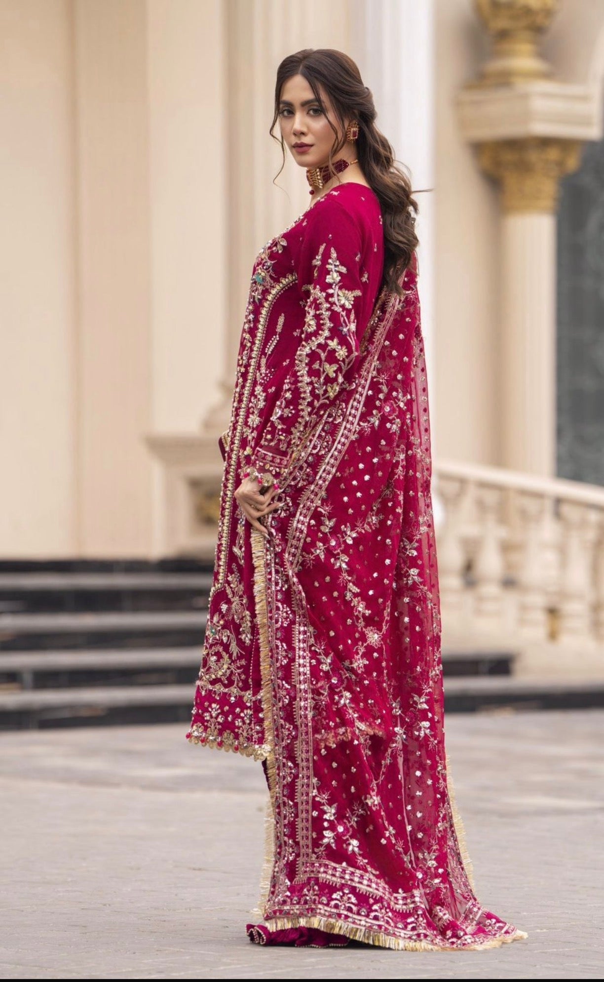 Beautiful designer plazo suit