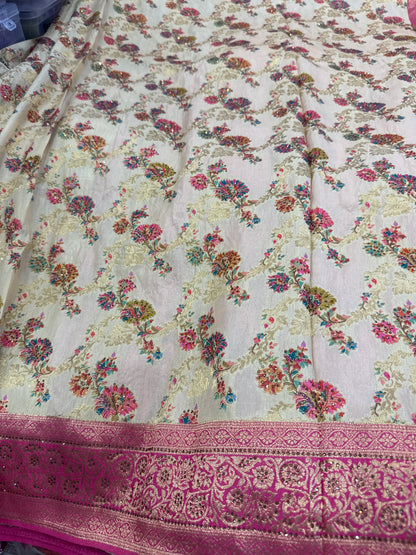 Beautiful designer pure silk saree