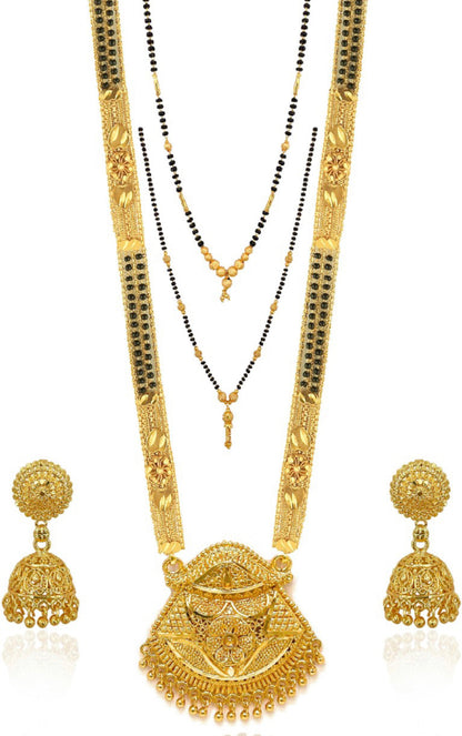 Beautiful designer mangalsutra set with jhumki