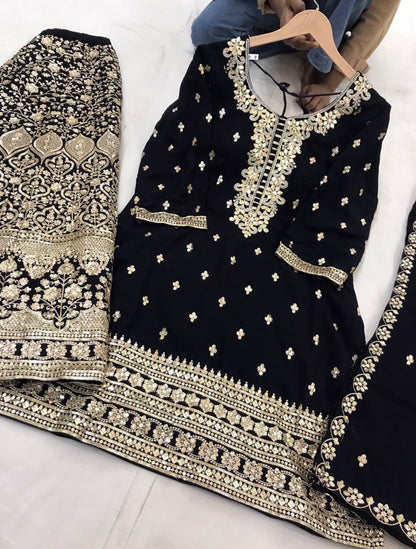 Beautiful designer plazo suit