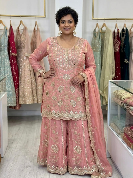 Beautiful designer plazo suit