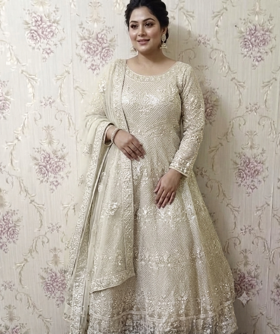Beautiful designer gown style anarkali