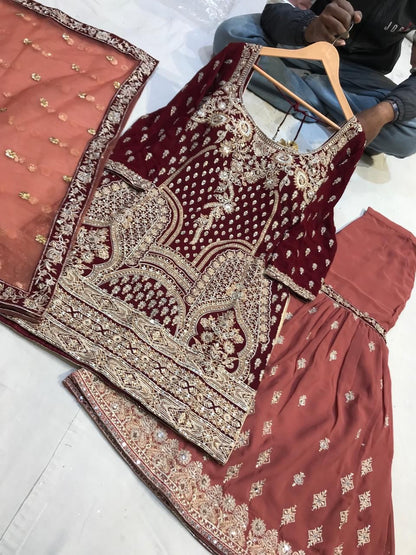 Beautiful designer sharara suit