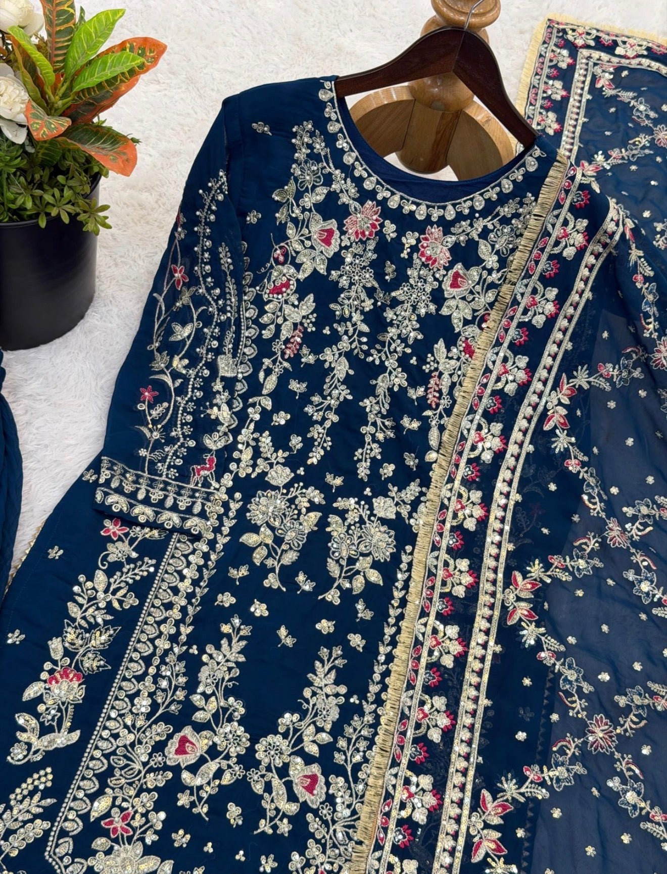 Beautiful designer plazo suit