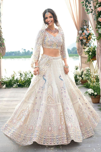 Beautiful designer heavily embroidery lengha choli