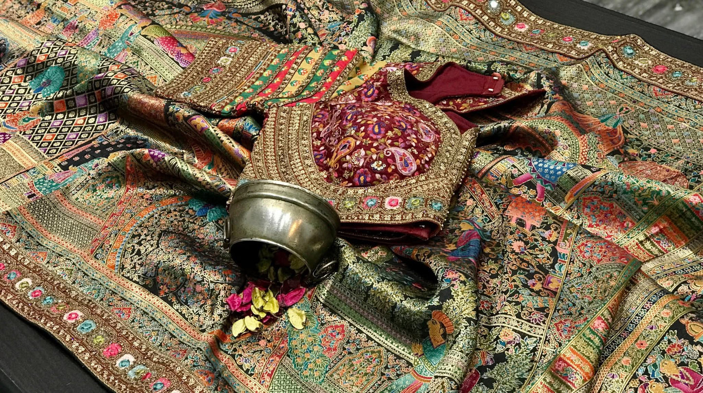 Beautiful designer Pure Kanni Silk Woven Sarees with Ready Blouse and Sabysachi Border