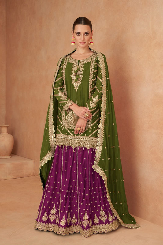 Beautiful designer long top lengha