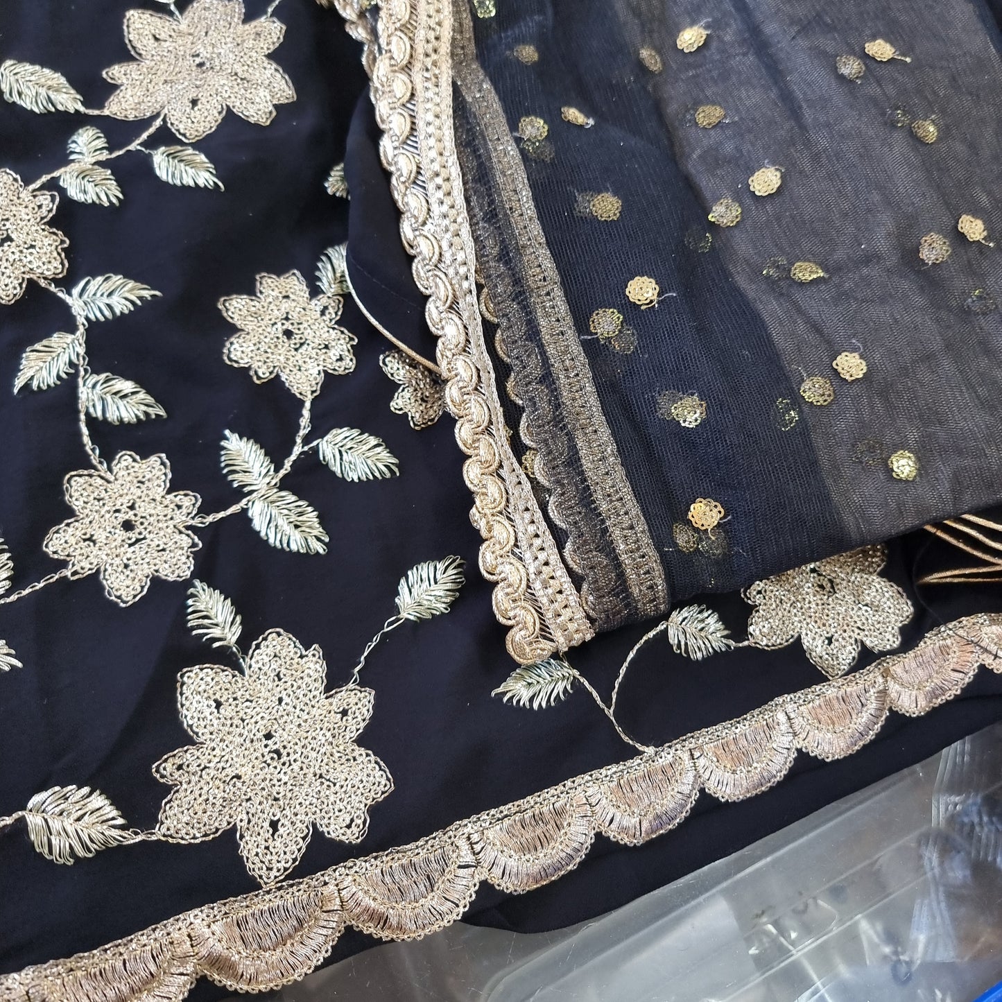 Beautiful designer sequins work sharara suit