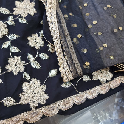 Beautiful designer sequins work sharara suit