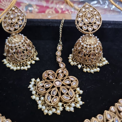 Beautiful designer necklace set polki