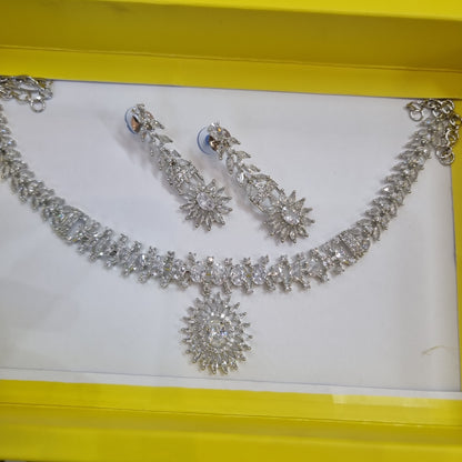 Beautiful designer American diamond necklace set