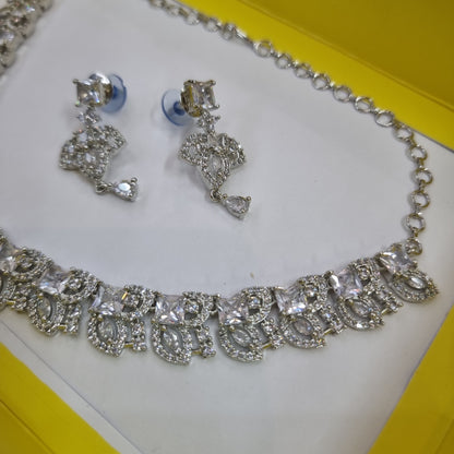 Beautiful designer American diamond necklace set