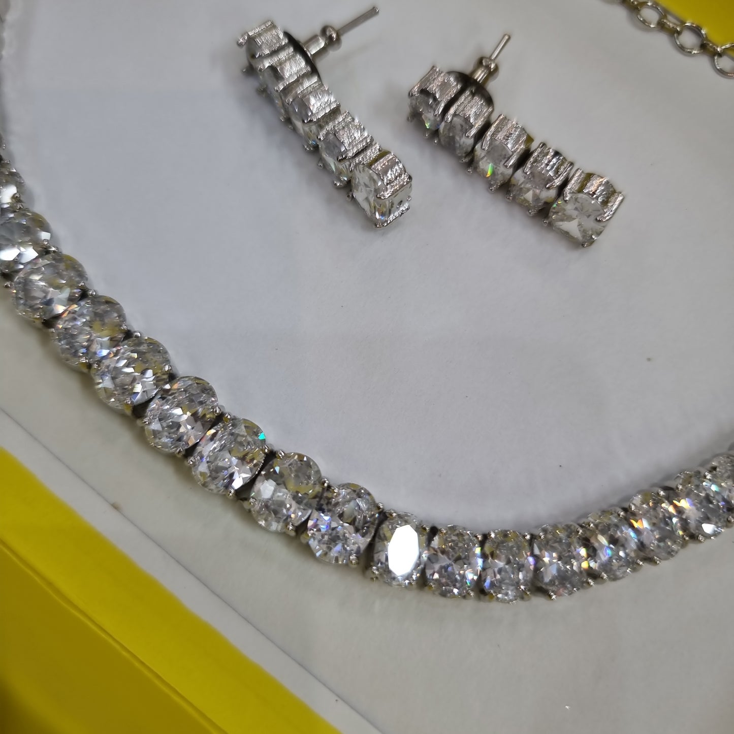 Beautiful designer American diamond necklace set