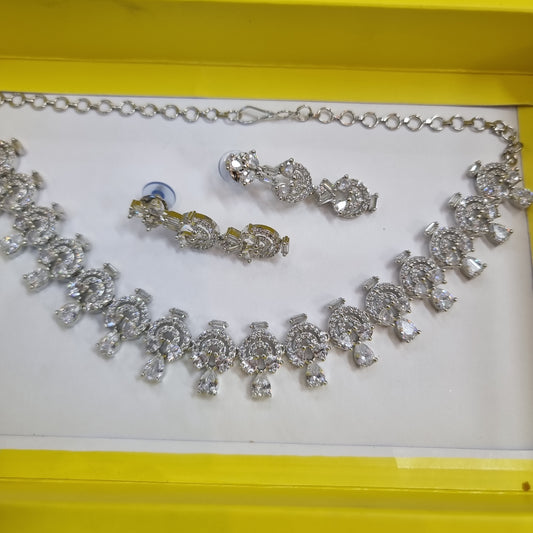 Beautiful designer American diamond necklace set