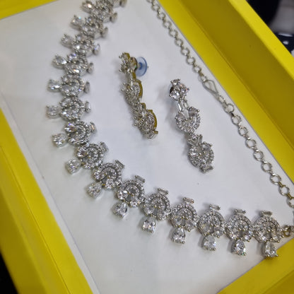 Beautiful designer American diamond necklace set