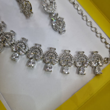 Beautiful designer American diamond necklace set