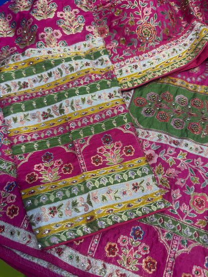 Beautiful designer saree with readymade blouse