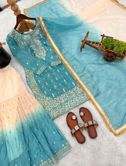 Beautiful designer sharara suit