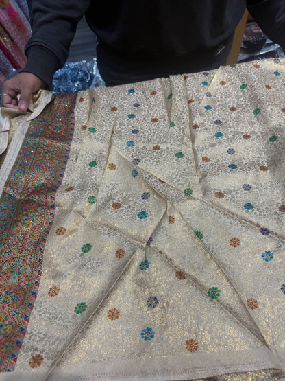 Beautiful designer Pure Kanni Silk Woven Sarees with Sabysachi Border