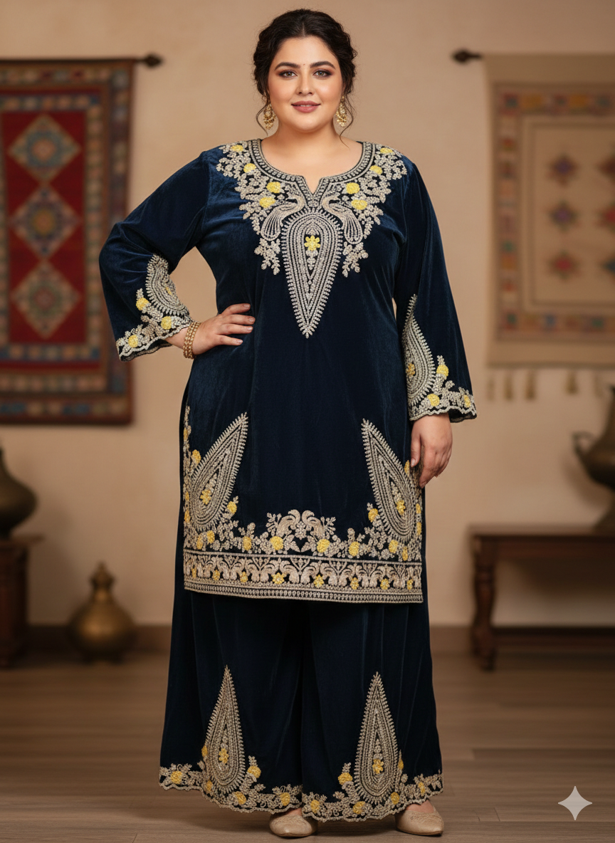 Beautiful designer velvet coord set