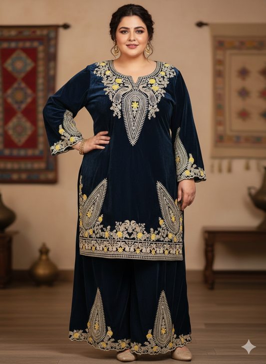 Beautiful designer velvet coord set