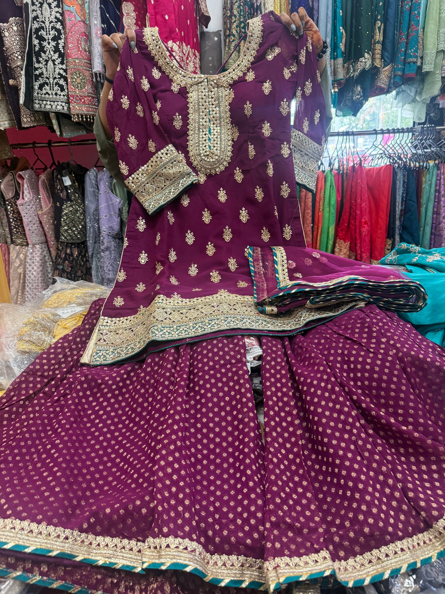 Beautiful designer sharara suit